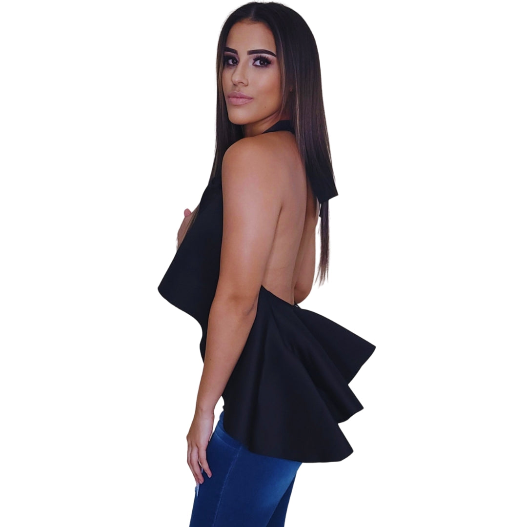 Minimalist Sleeveless Flowy Crop Top with Tie Straps