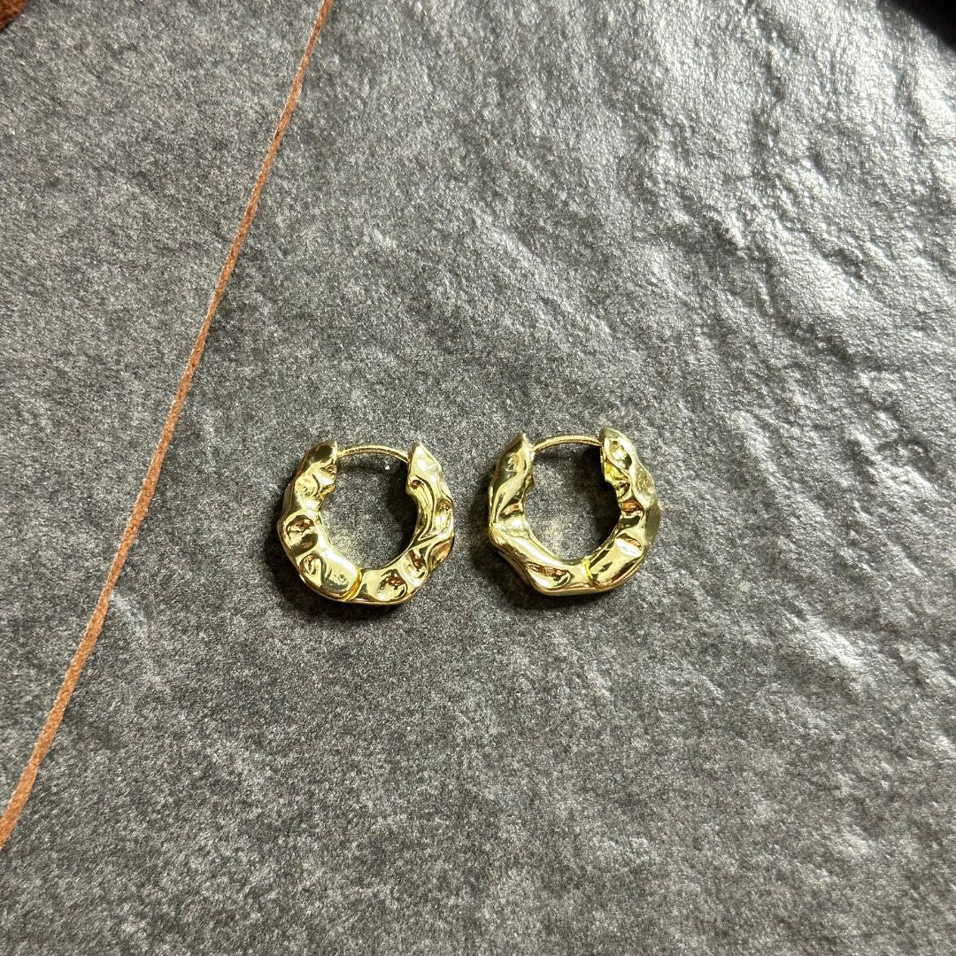 Luminara Earring Circle Gold Small Bohemian Style