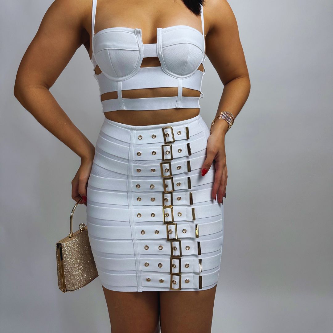 Pure White Bandage Chic Set