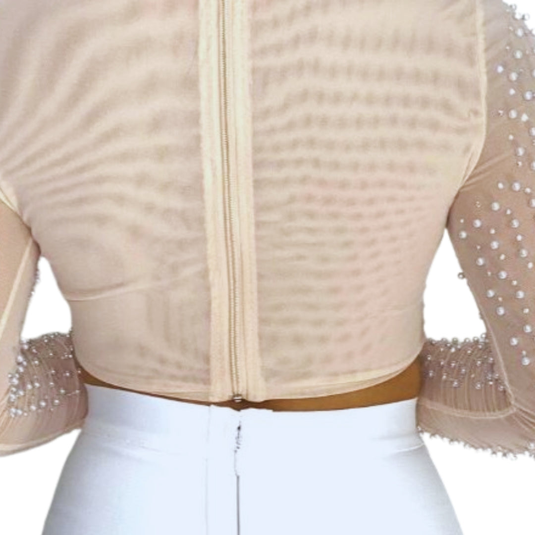 Crop top de malla con perlas
Top elegante de manga larga
Top con perlas glamuroso
Crop top transparente
Top de malla para eventos
Top decorado con perlas
Crop top de moda alta
Crop top nude sofisticado
Top de malla con perlas largas
Ideas de outfit con crop top nude
Nude mesh pearl crop top
Elegant long sleeve top
Glamorous pearl decorated top
See-through crop top
Mesh top for evening wear
Pearl embellished top
High fashion crop top
Sophisticated nude crop top
Long sleeve pearl mesh top
Nude crop top outfit