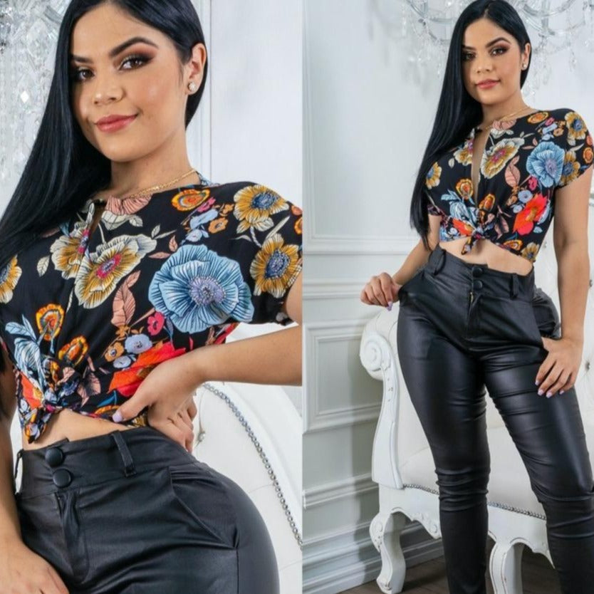 Liva Floral Crop Top